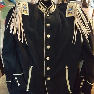 Mens Black suede leather Sgt. Pepper jacket. Sz44